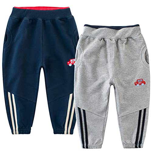 Toddler Boys Sweatpants Kids Sport Jogger Pants Cotton Active Pants Multipack