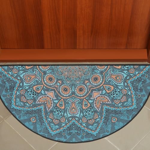Tapis de bain antidérapant en polyester absorbant de style mandala - 7