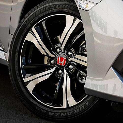 Kit Emblemas Civic G10 2017/2019 Aplique Vermelho Refletivo