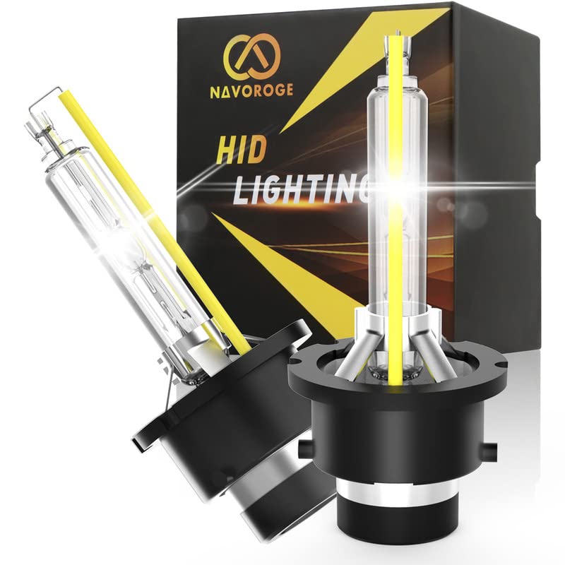 D2S-HID-Automotive-Headlight Bulb,6000K Low Beam Cool White -Xenon Bulbs,Up to 200% Night Visibility 35W Original Replacement Lights,Easy installation, Pack of 2