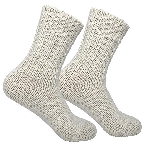 Heavy Wool Socks: Pure Organic Virgin Wool Boot Socks, Sizes 6-11.5 for Men and Women