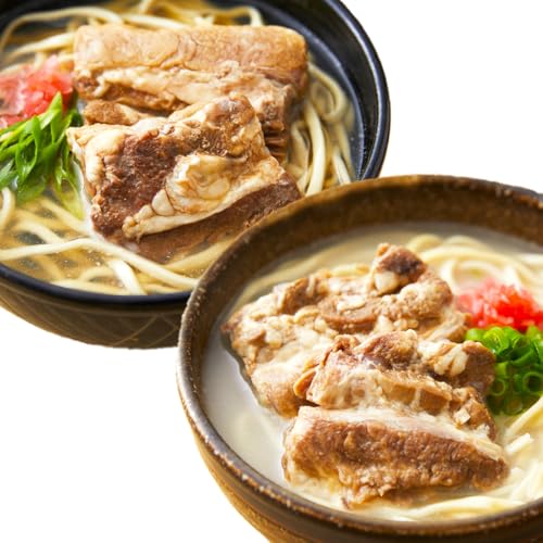 沖縄そば金太郎 [食べ比べセット]こだわり2種のスープ 食べ比べ ソーキそば 4食セット