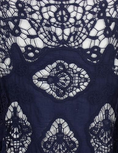 Image of FindThy Women's Hollow Knitting Stitch Cardigan Open Front Draped Boho Hippie Crochet Vest