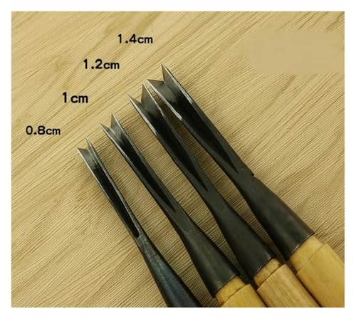 Ciseau à bois de type V 12mm forgé pour la sculpture d'ébauches - 3