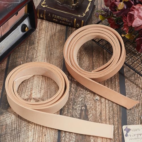 39.37 to 49.21 Inch Female Leisure DIY Belt 0.94 Inch Full Grain Strip Strap Waistband Unfinished Cowhide Leather Belt Soloid Color Genuine Leather Strap for Men Women Outfits Crafting4