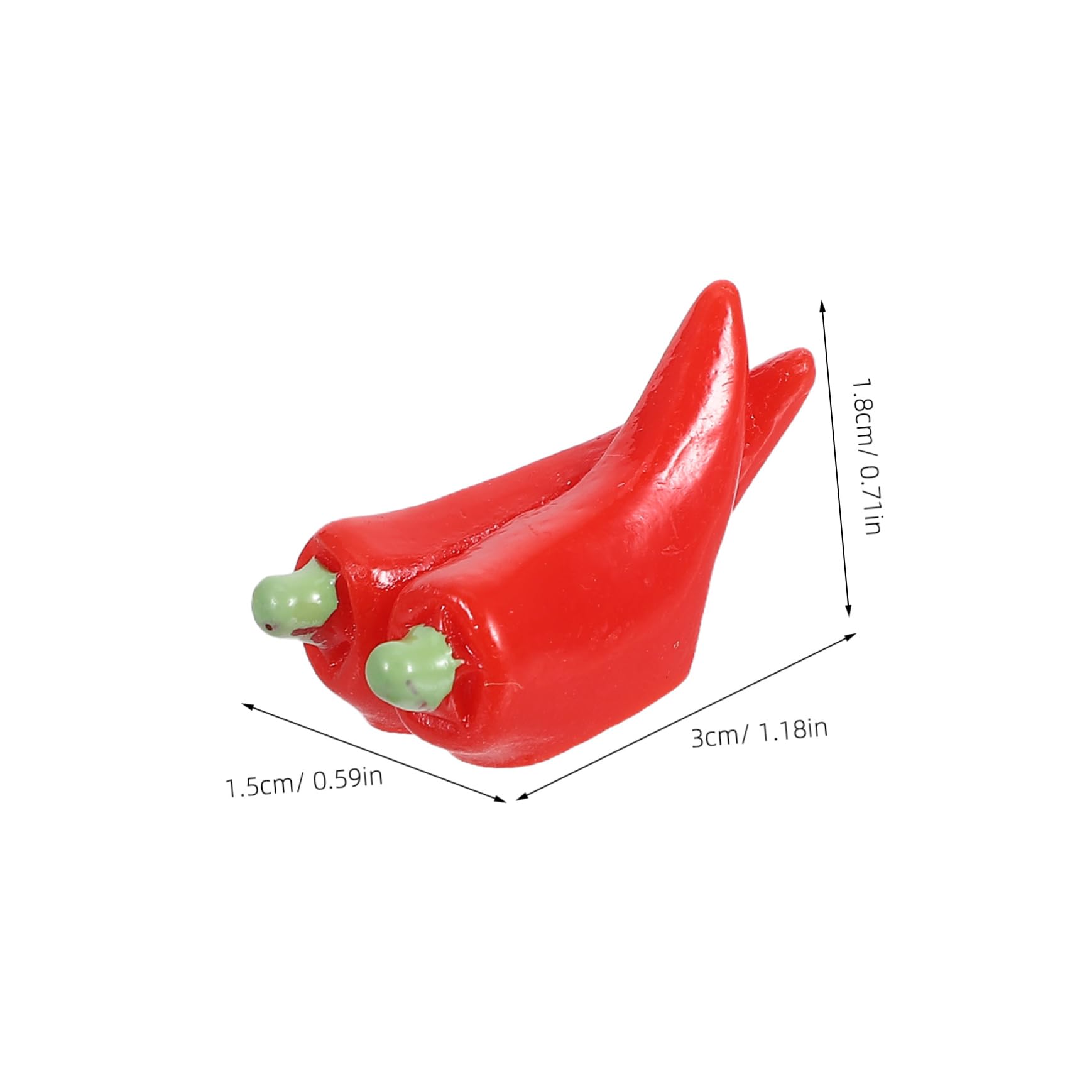 Yardwe 10pcs Lifelike Fake Chili Pepper Figurines Realistic Miniature Vegetable Ornaments for Creative Photography Props and Kitchen Decoration Detailed Craftsmanship and Unique Style