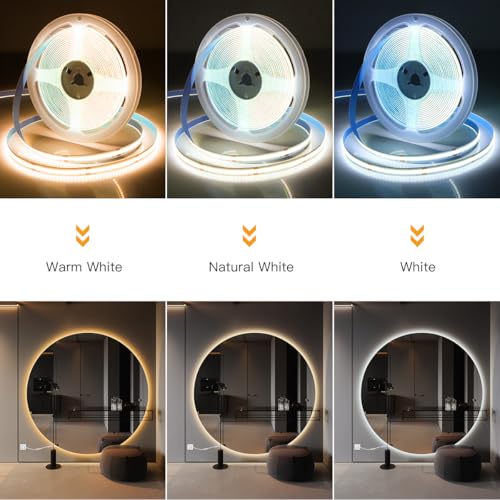 Aimengte 5V-WHITE Smart Led Strip Lights, 9.84Ft Zigbee Usb 5V Cob Led Strip Lighting Work thumb #6