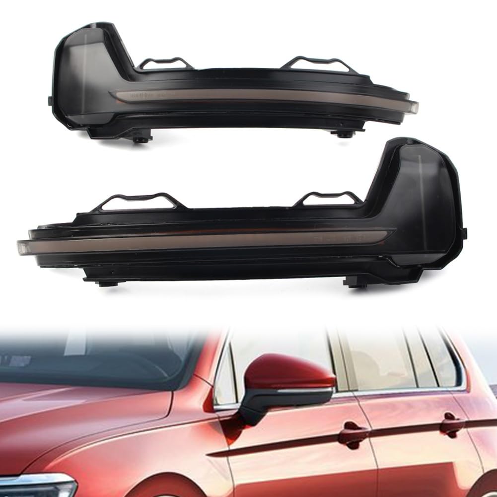 Intermitentes Dinámicos para VW para Tiguan MK2 para 2017 2018 Espejo Lateral LED para Coche Intermitente Dinámico Luz Secuencial Lámpara Señal Giro