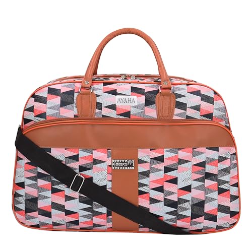 Image of Ayaha Large Travel Duffle Bag, Air Bag for Men and Women Cabin Luggage Bag Weekender Stylish Travel Bag with Detachable Shoulder Strap 47 litres (TB-10-Black)