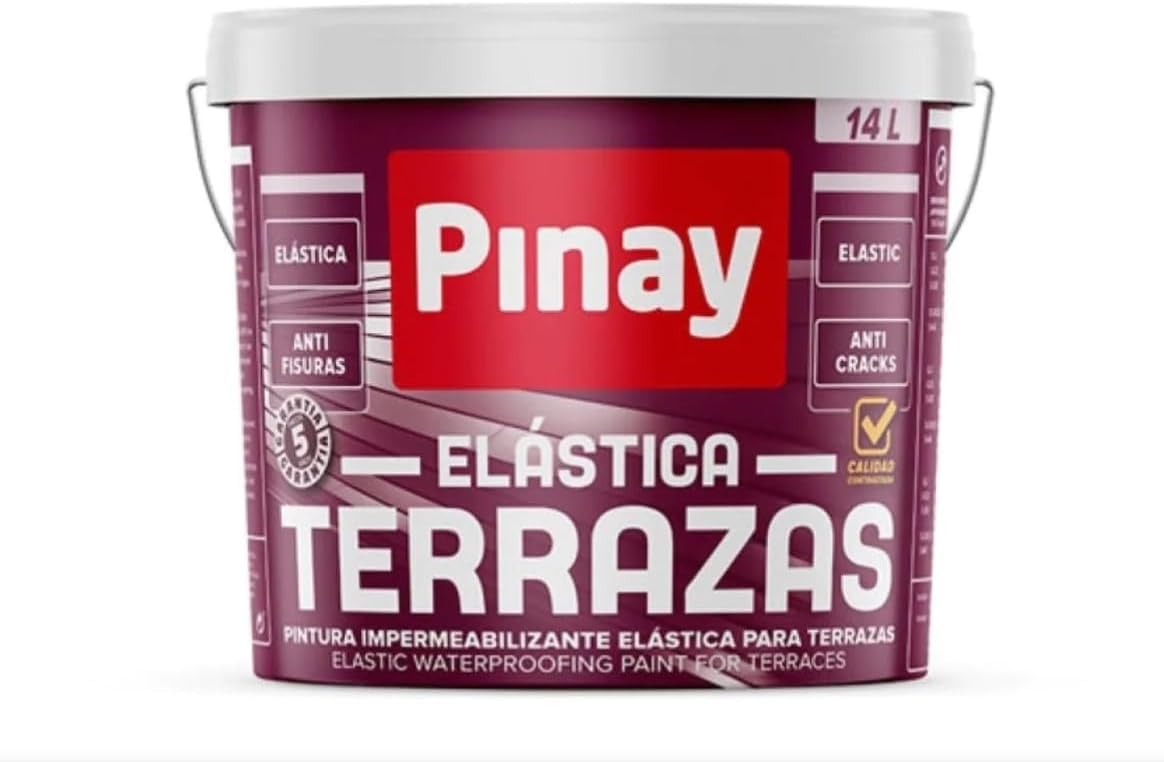 PINAY IMPERMEABILE TERRAZZE - Vernice impermeabilizzante elastica a base di polimeri acrilici ed esente da prodotti asfaltici. (14 L, ROSSO TESSUTO)