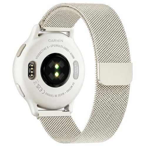 Garmin Vivoactive 6�p���^���E�H�b�`�o���h Vivoactive 5�o���h�p 42mm���b�V�� | Forerunner 165/70/170/55/245/Venu/Venu Sq 2�p 20mm �~���l�[�[���[�v �����p���X�g�o���h 