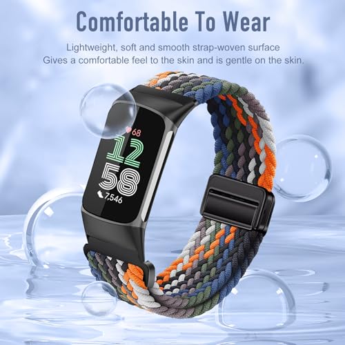 KoGiio Strap compatible with Fitbit Charge 6 / Fitbit Charge 5, Magnetic Adjustable Watch Band - Image 4