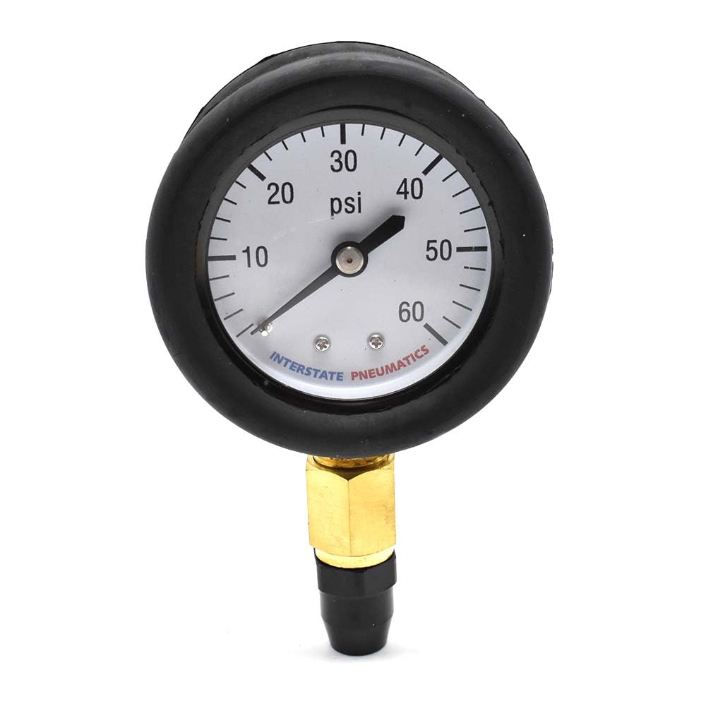 Interstate Pneumatics TG236 Brass Made Professional Open Tire Chuck with 0-60 PSI Pressure Gauge