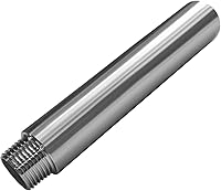 Vista 8 de Beduan Accesorios de tubería de acero inoxidable, 1/2" NPT macho x 1/2" NPT hembra roscada, niple de 2" de longitud de tubería fundida (paquete de 2)