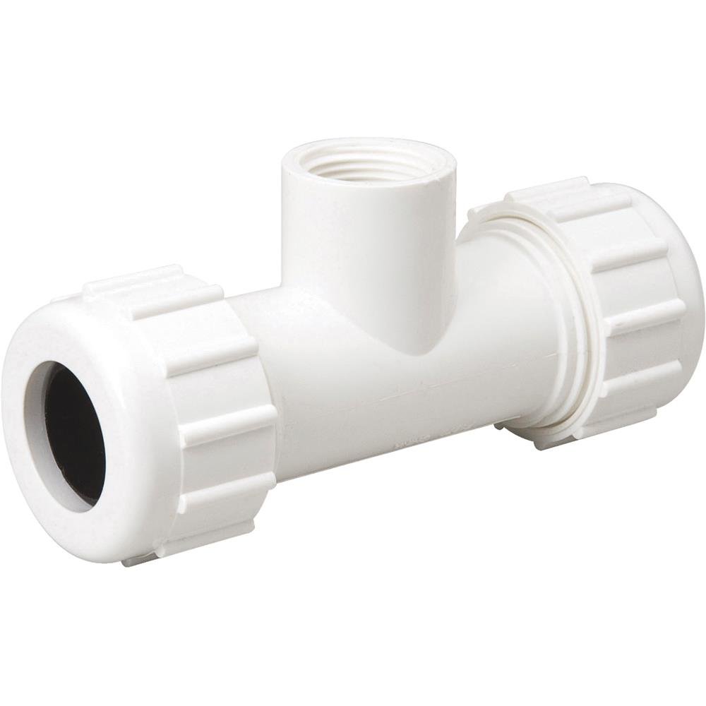 B and K 162-103 PVC Compression Tees, 1/2