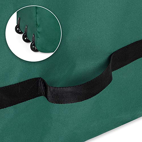 Best Choice Products 600D Polyester Rolling Duffle Storage Bag for Up To 9ft Christmas Tree w/ Wheels, Handle - Green