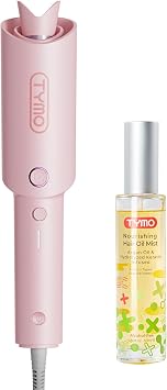 TYMO CURLPRO Automatic Curling Iron & Argan Oil Hair Spray for Women, Auto Curling Wand + Nourishing Hair Oil Mist, Styling Kit for Soft, Bouncy, Frizz-Free Curls, Adds Shine & Smooth Finish