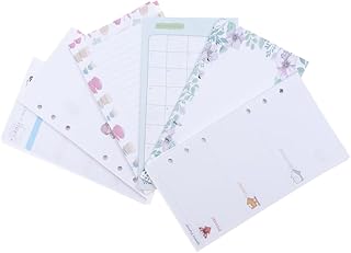 Ciieeo Encadernador 6 Peças Fichário Fichário A6 Fichário Planejador Inserções De s Inserções De Papel Recarregáveis Páginas De Inserção Fichário Refil De Papel Folha Solta Forro De