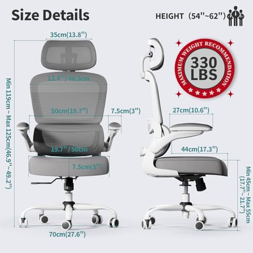 Office Chair Ergonomic Desk Chair, 330 LBS Home Mesh