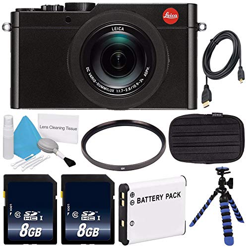 Leica D-LUX (Typ 109) Digital Camera (Black) (International Model) + DMW-BLE9 Replacement Lithium Ion Battery + Flexible Tripod with Gripping Rubber Legs