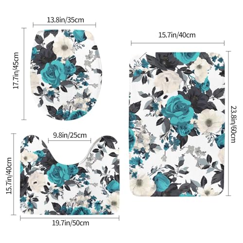 Tapis de salle de bain antidérapants pour une ambiance florale moderne - 3