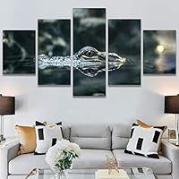 SIGNWIN 5 Panel Canvas Wall Art Coiling Around for Home Decorations Ready to Hang - 60