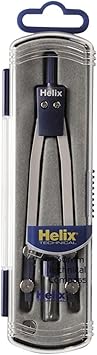 Helix Technical Compass Divider - for Precision Drawing - Wide Diameter & Durable Design - Professional Drafting Tool - with Extras