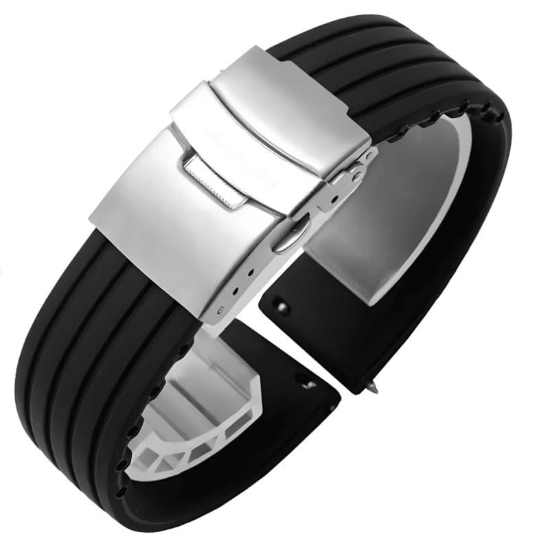 Natural silicone watch strap for Hamilton Khaki Navy Jazzmaster Field Classic watch band