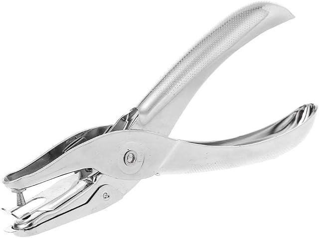 Nysunshine Metal Single Hole Puncher, Hand Paper Punch Scrapbooking Punches 6 Pages 3mm School Office Supplies