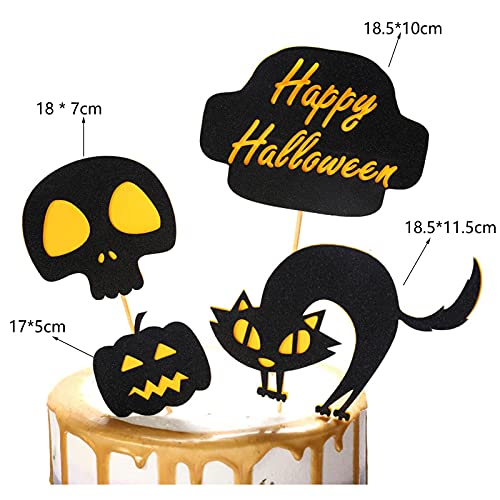 PhoenixDN 15 pcs Halloween Cupcake Topper, Torta