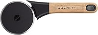 Gozney Pizza Cutter: High Carbon Stainless Steel Blade, Corrosion Resistant, Blade Lock, Ergonomic Wood Handle