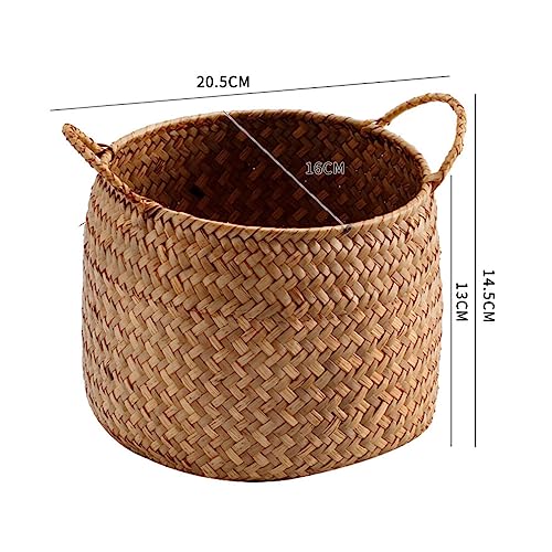 Panier en jonc de mer tissé OSALADI pour rangement de bureau rustique - 7