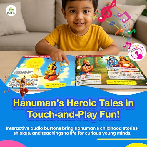 Image of Kiddale My Mighty Hanuman Musical Book - Interactive Sound & Story Learning for Kids (3+ Years)
