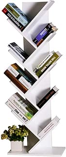 Facilehome Tree Bookshelf Bookcase Book Organizer 9-Tier Multipurpose Shelf Display Racks,White - coolthings.us