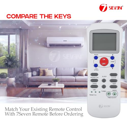 Image of 7SEVEN Compatible for Carrier Ac Remote Original R14A /E Model 82 Suitable for Split and Window Air Conditioner of 1 1.5 2 Ton Carrier ac