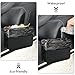 Accmor Collapsible Car Trash Can, Leather Vehicle Garbage Organizer Bin Holder with One Roll Trash Bag, Foldable Hanging Mini Cars Storage Bag Container for Auto, SUV (Black)