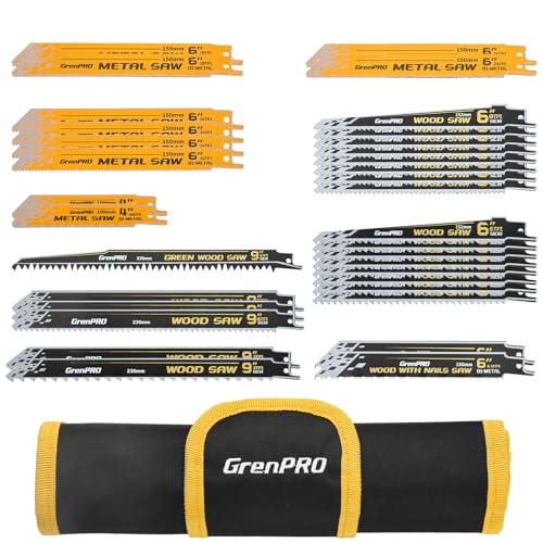 GRENPRO 34 Pcs Reciprocating Saw Blade Set