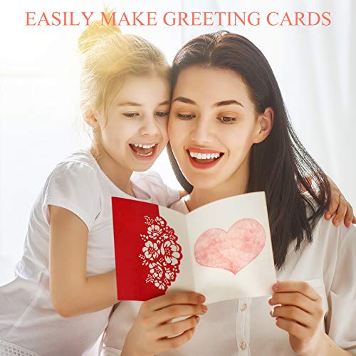 image for Patelai 6 Pieces Heart Shape Metal Cutting Dies Heart Flower Embossing