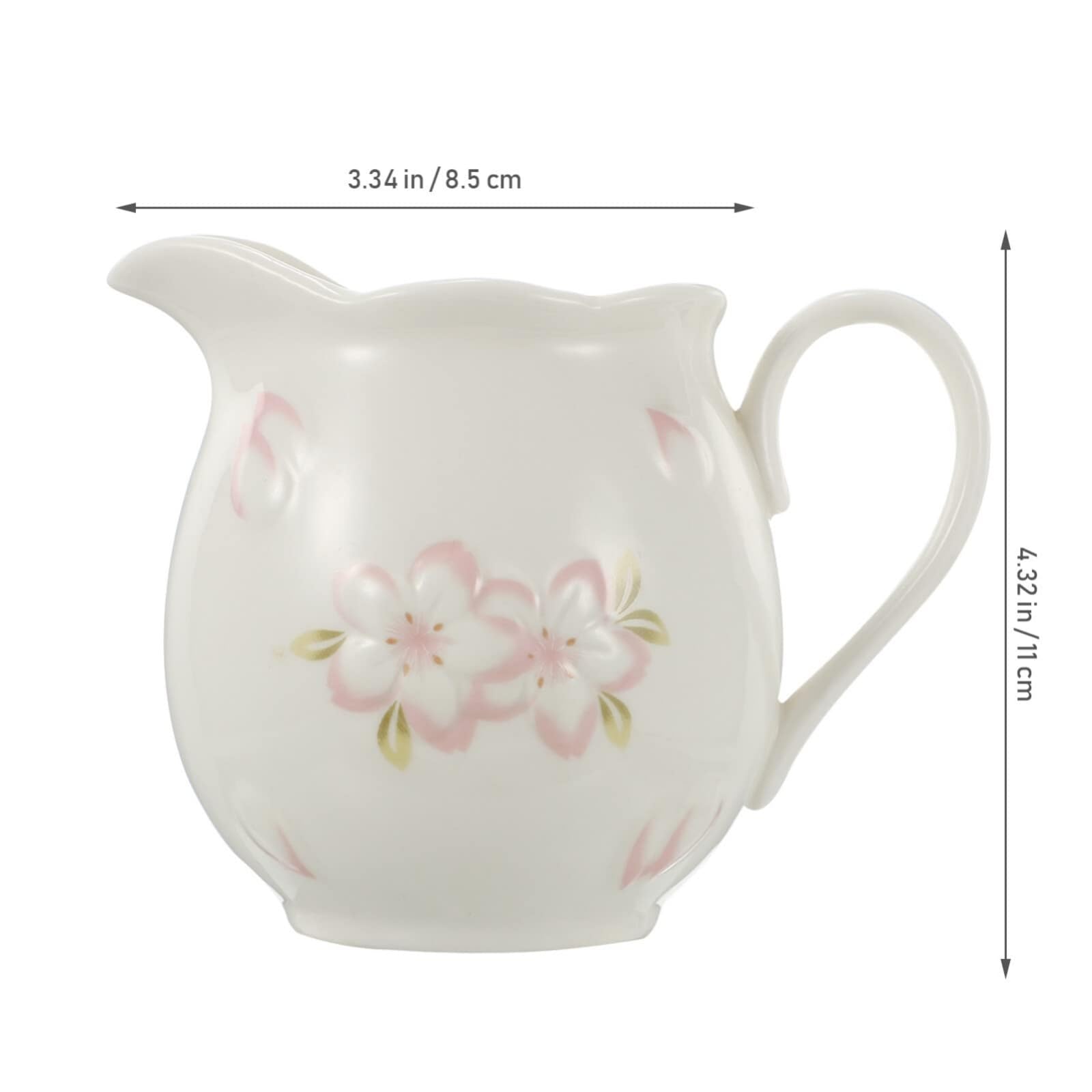 Pot à crème en céramique pour Faire mousser Le Lait, pichet pour Sauce à café, pichet à Expresso, Tasse en céramique, pichet à Sauce, verseur de Lait, céramique avec Couvercle, sucrier, Blanc