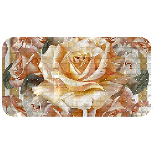 Alfombrilla de bañera para niños rosa de 37,5x68,5 cm con ventosas 2
