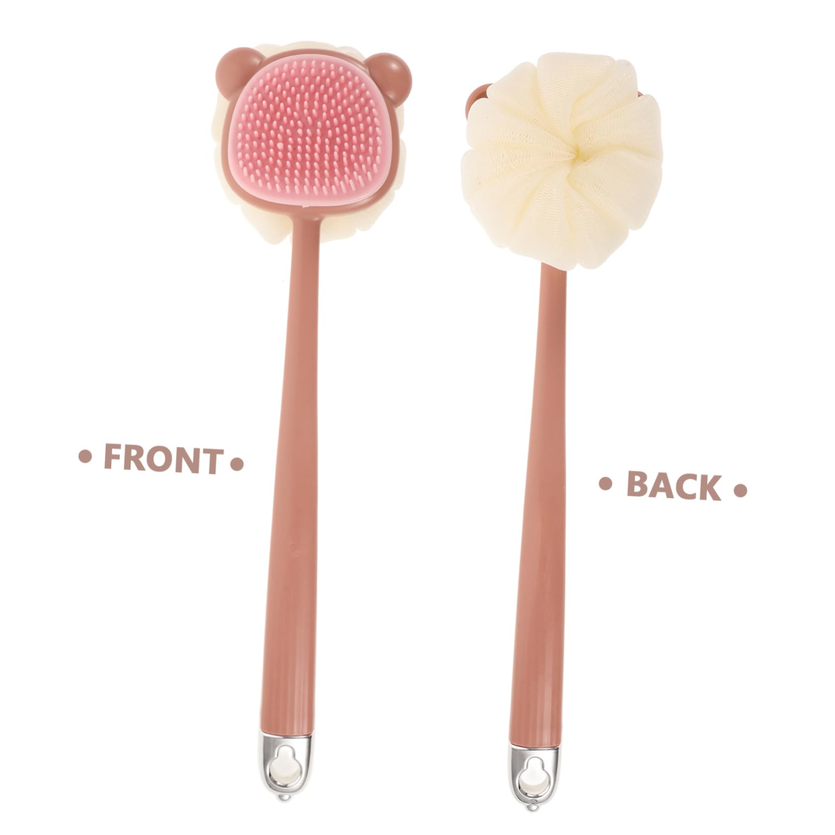 OSALADI 3pezzi Spazzola Da Bagno Esfoliante Dual-sided Con Manico Lungo Scrubber Per Schiena e Corpo Morbido Perfetta Per Doccia e Pulizia Della