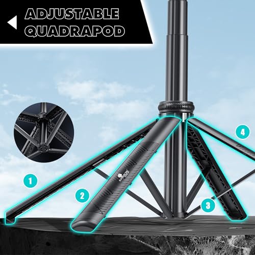 Image of Kratos K8 AI-Powered 70 inch /178 CM Selfie Stick Tripod with Sensor, Auto Face Tracking Tripod with 360 Auto Rotating Stand for Mobile, Camera, Shooting, Blogging with Quad-Leg Stability