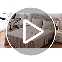 SLEEP ZONE Striped Cooling Sheets Set King Size - Fitted Flat Sheet & Pillowcase Sets 4 Piece - Super Soft Stripe Bed Sheet, Easy Care, Deep Pocket (White, King)