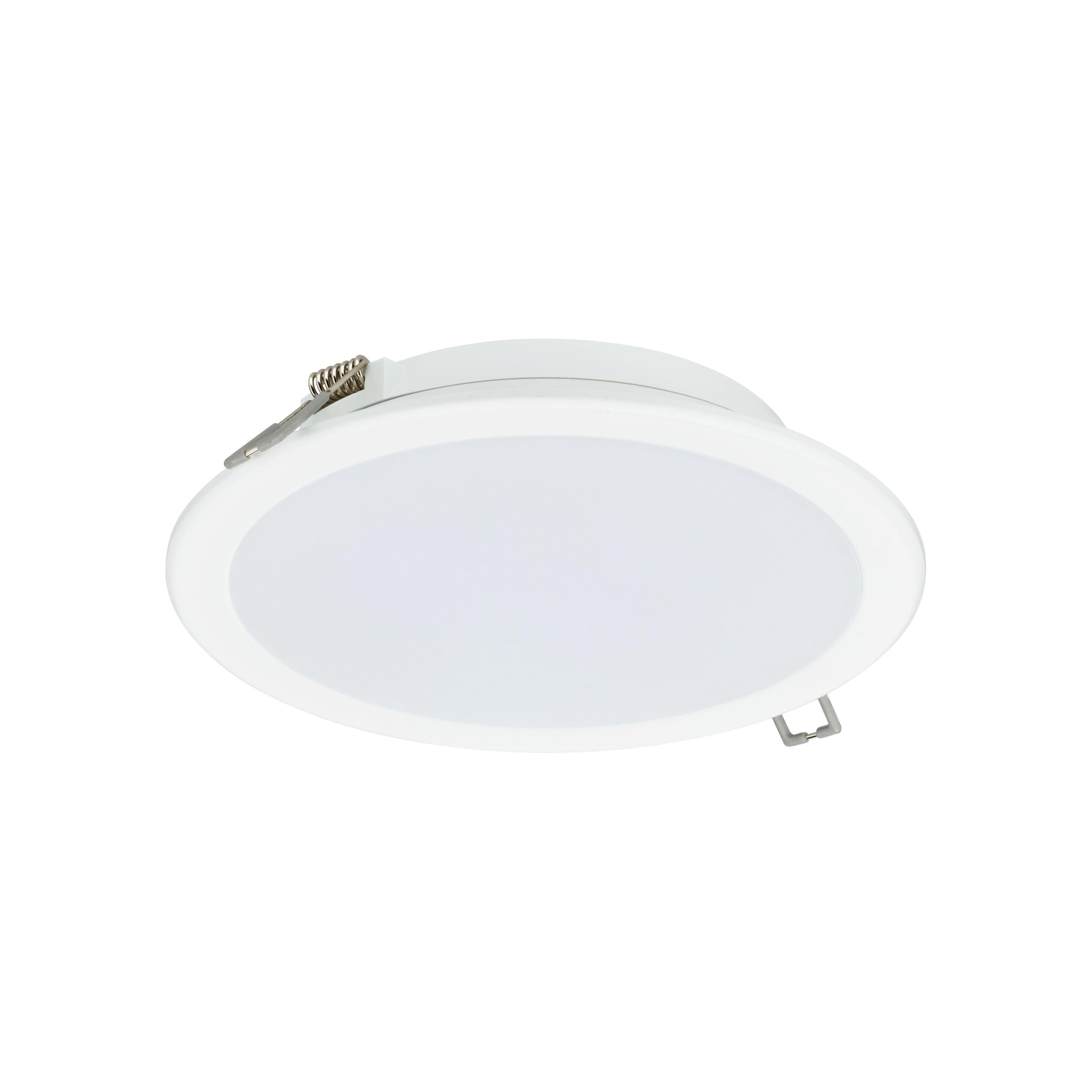 Philips LED-Downlight DN065B – Metall, Weiß, 12 W, 1200 lm, 110° Abstrahlwinkel, 830 warmweiß, Ø175 mm, Ausschnitt Ø150 mm, IP20