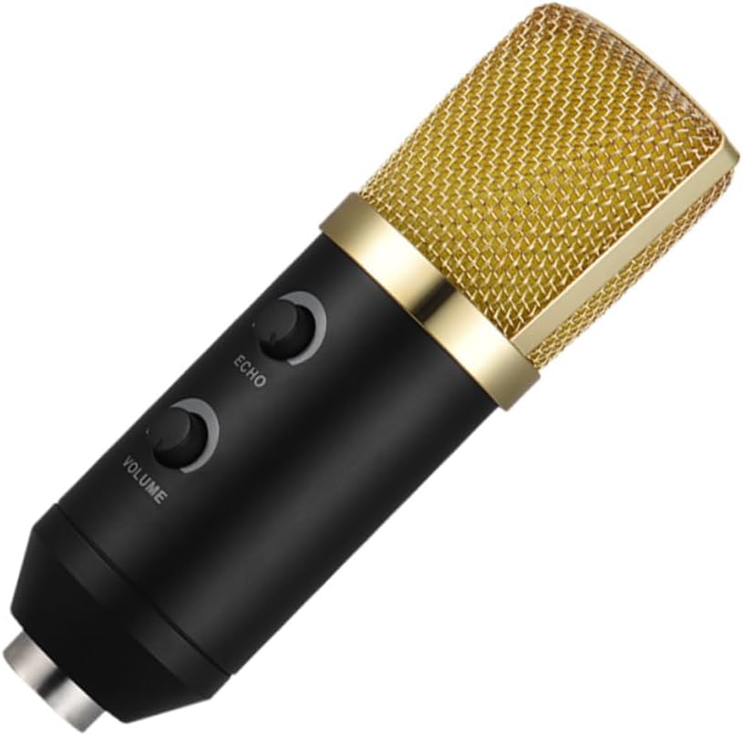Condenser Microphone XLR Broadcast Mic with Shock Mount Boom Arm for Recording