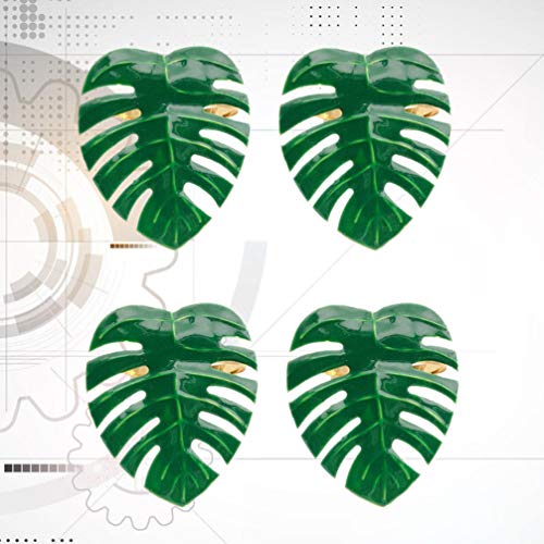 Bestoyard Palm Leaves Napkin Ring Christmas Napkin Rings Green Leaf Napkin Holders Serviette Buckles Dining Table Decoration Holiday Wedding Tropical Party Supplies 4Pcs #TOP7