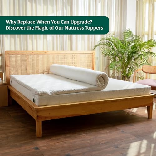 Image of The White Willow Mattress Topper for King Size Bed-Engineered Latex Supersoft King Bed Mattress Topper for Back Pain & Support-Pressure Relief & Extra Comfort-Premium Fabric-84x72|2 inch H