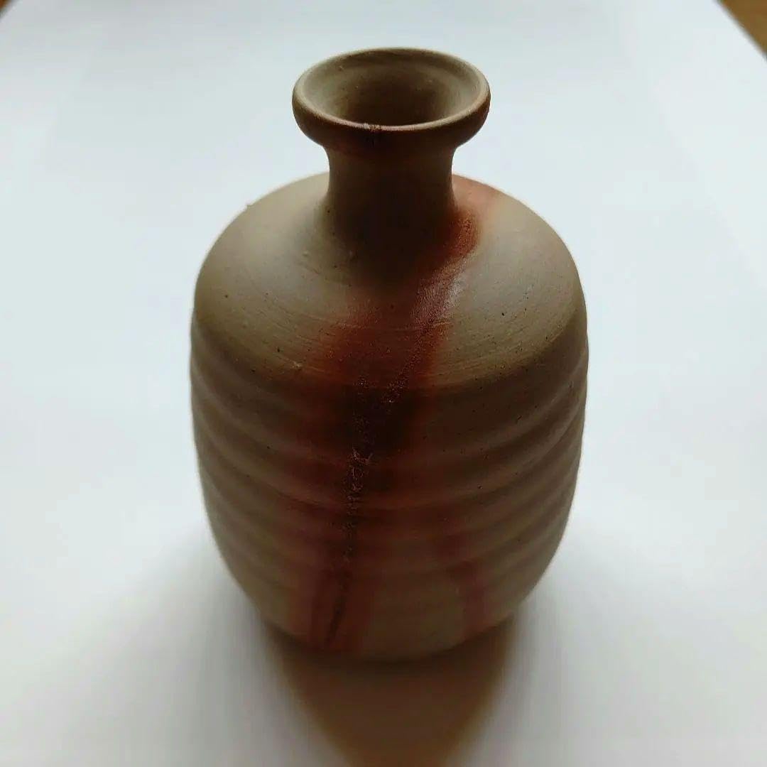 新品☆竹内靖之【師：山本陶秀】備前龍摘み籐手付き面取り土瓶