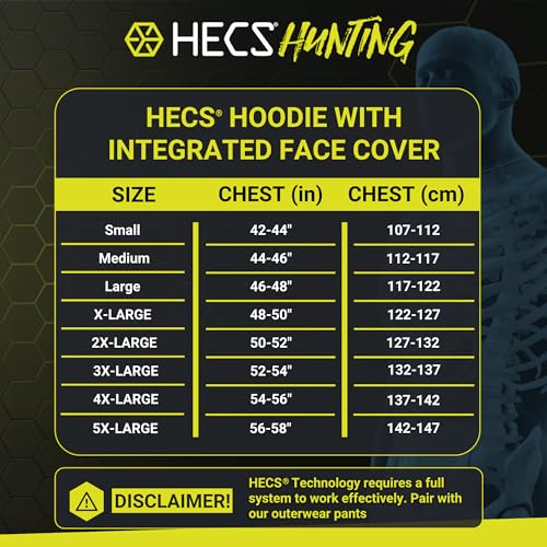 HECS Hunting HECStyle Stealth Screen Hoodie with Face Mask Deer Turkey & Big Game Hunting Accessories & Gear Unisex4