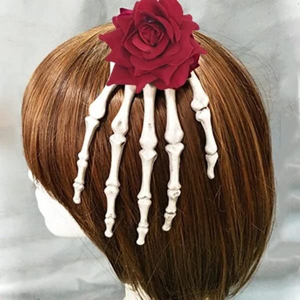 Partysanthe Flower Headband Skull Flower Crown Headband Halloween Party Hair Accessories 1 Pcs (B0BHR9GZYZ) Amazon Price History, Amazon Price Tracker